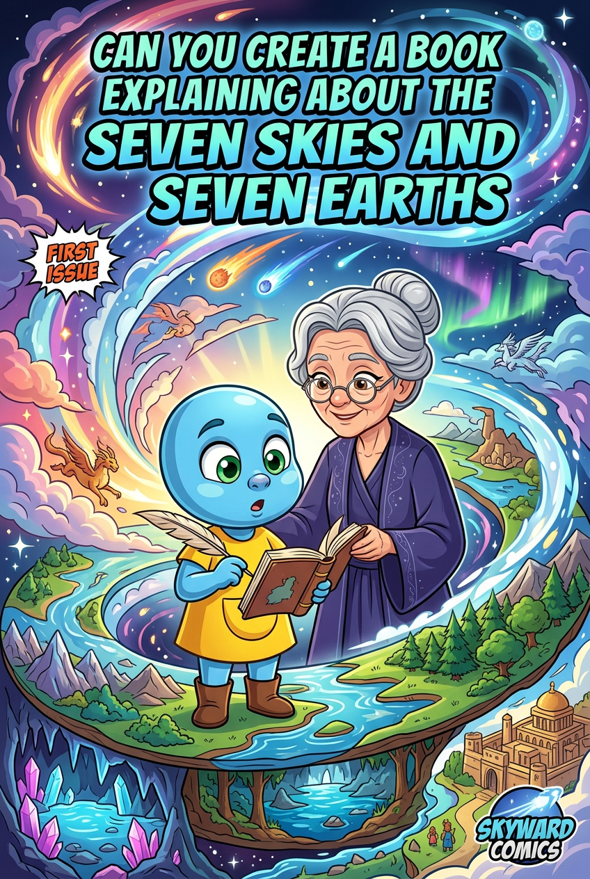 Can you create a book explaining about the seven skies and seven earths ...
