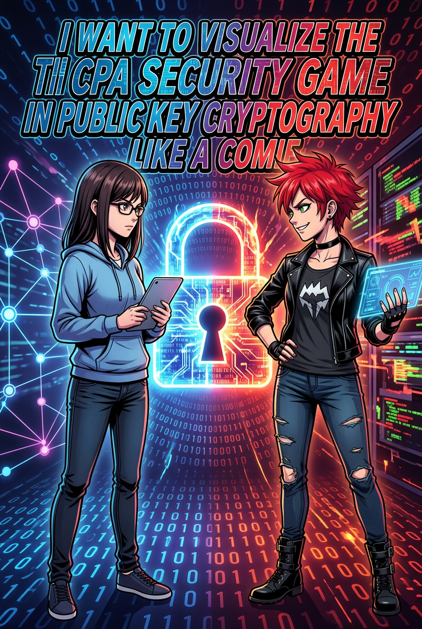 I want to visualize the CPA security game in public key cryptography ...